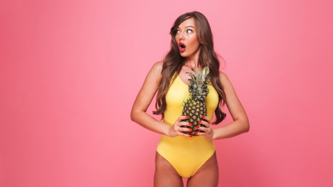 Portrait of a shocked young woman